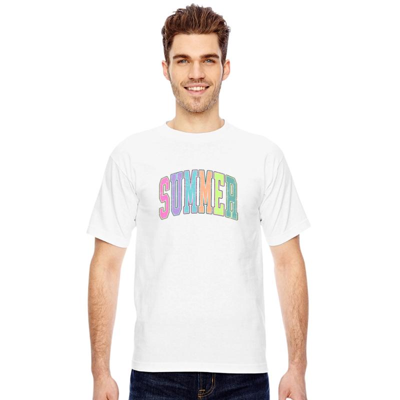 Retro Summer Varsity Distressed Neon