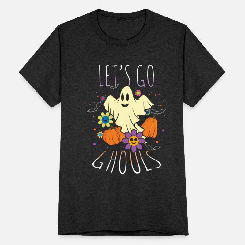 Retro Vintage Go Ghost Hippie Creepy Halloween