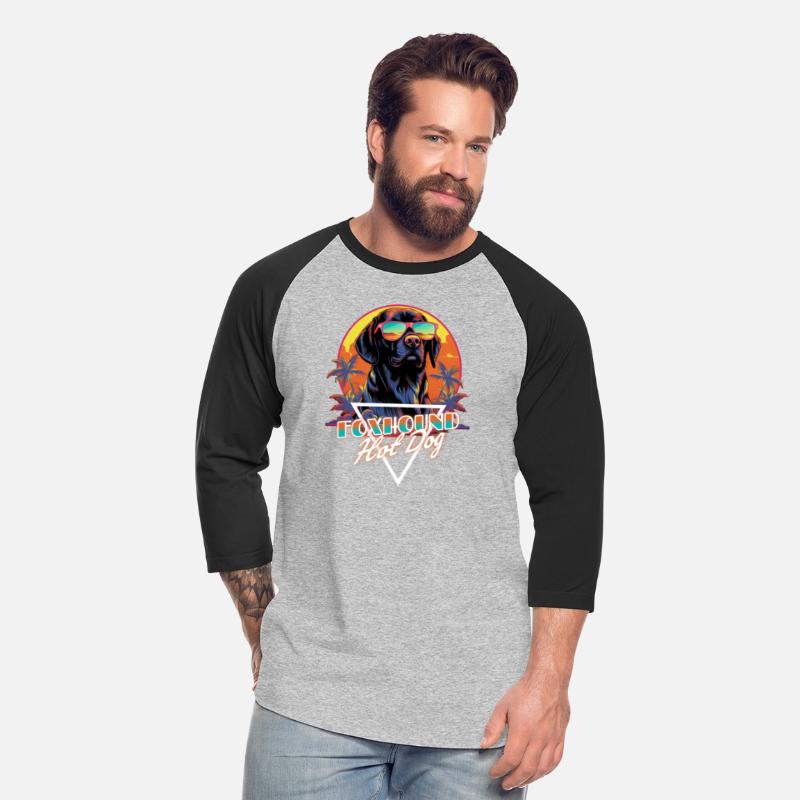 Retro Wave Foxhound Hot Dog Shirt