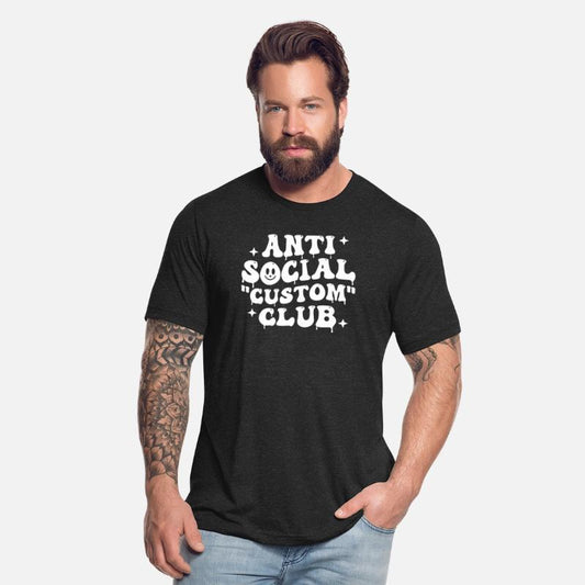 Retro wavy anti social club Dark T shirt