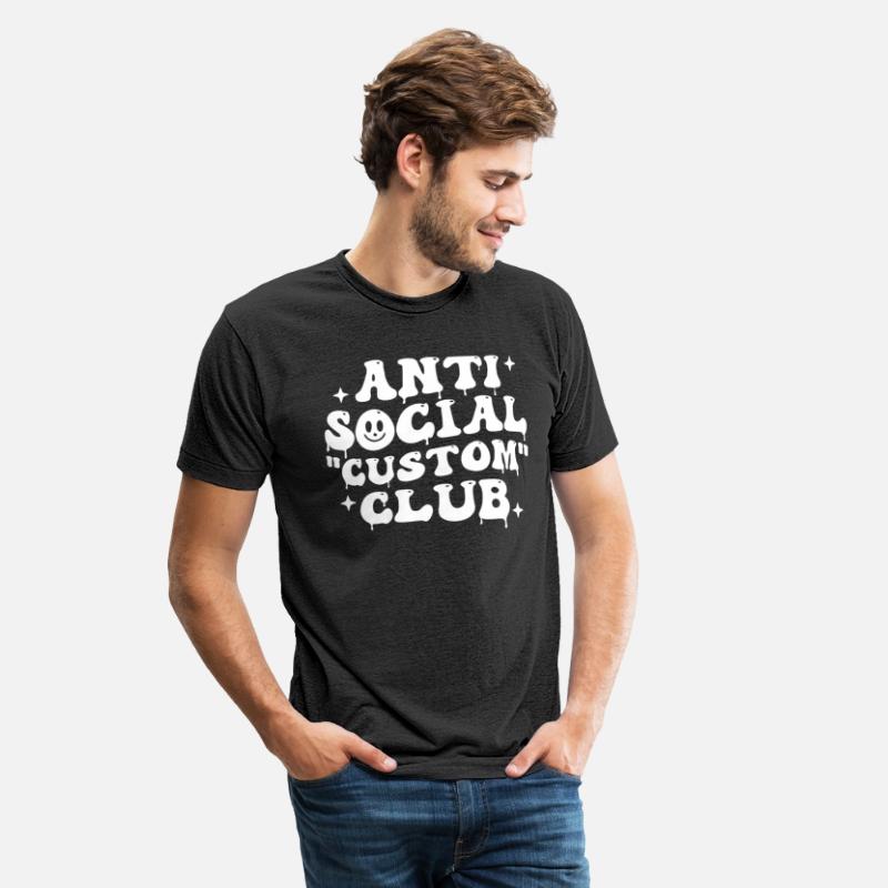 Retro wavy anti social club Dark T shirt