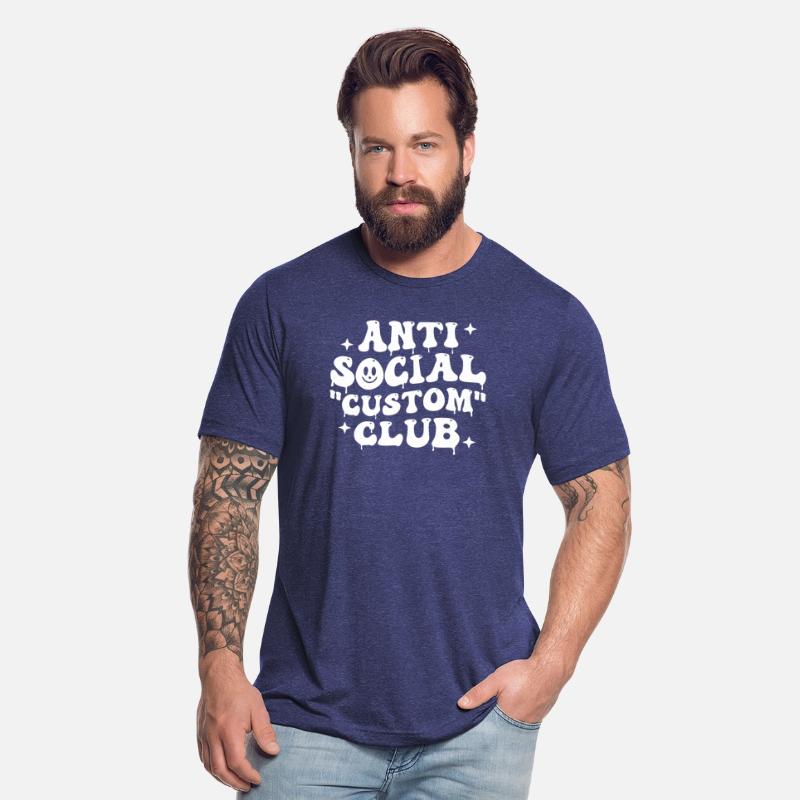 Retro wavy anti social club Dark T shirt