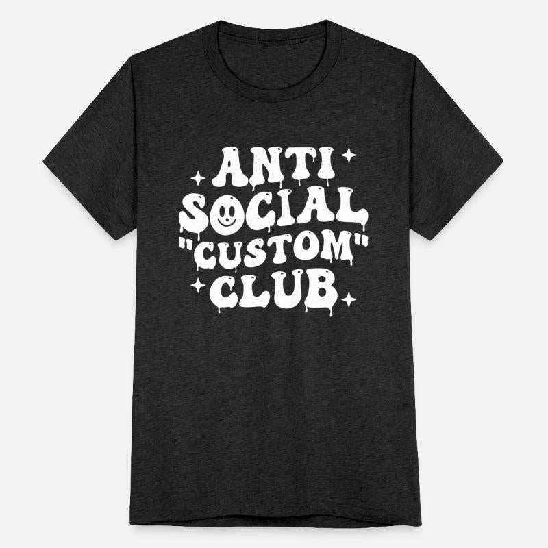 Retro wavy anti social club Dark T shirt