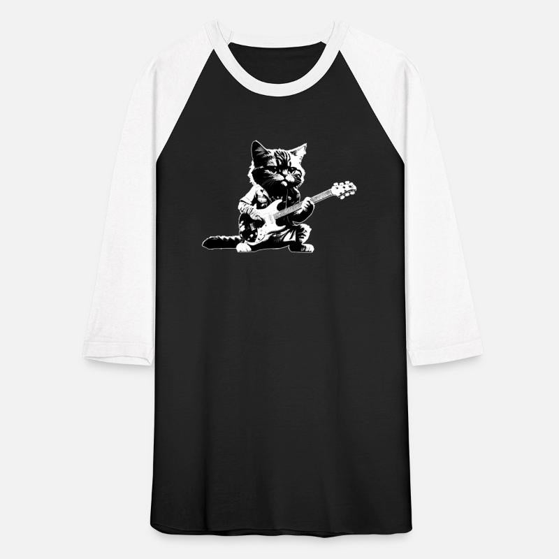 Rocker Cat Playing Guitar Instruments Kitten