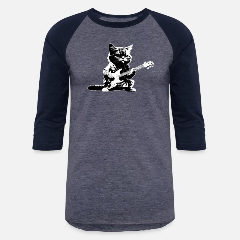 Rocker Cat Playing Guitar Instruments Kitten