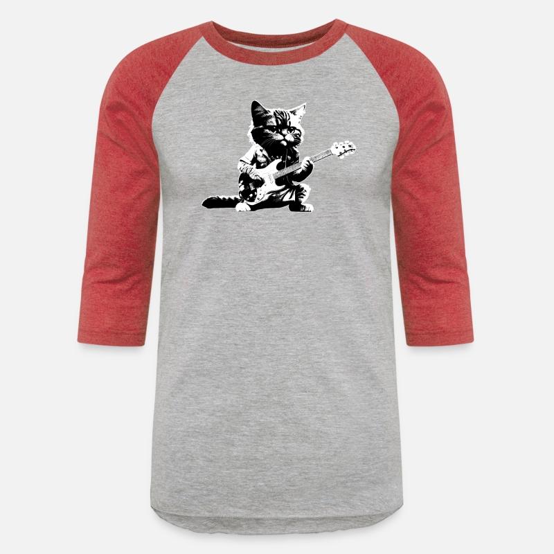 Rocker Cat Playing Guitar Instruments Kitten