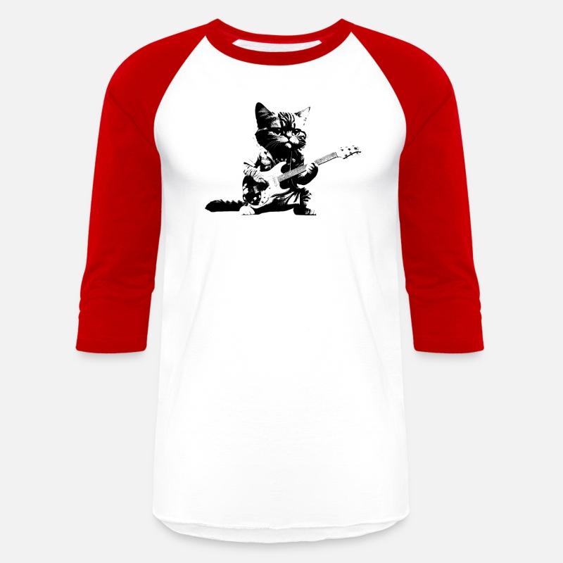 Rocker Cat Playing Guitar Instruments Kitten