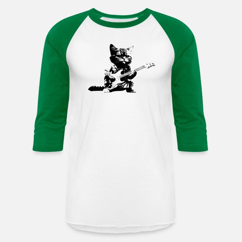 Rocker Cat Playing Guitar Instruments Kitten