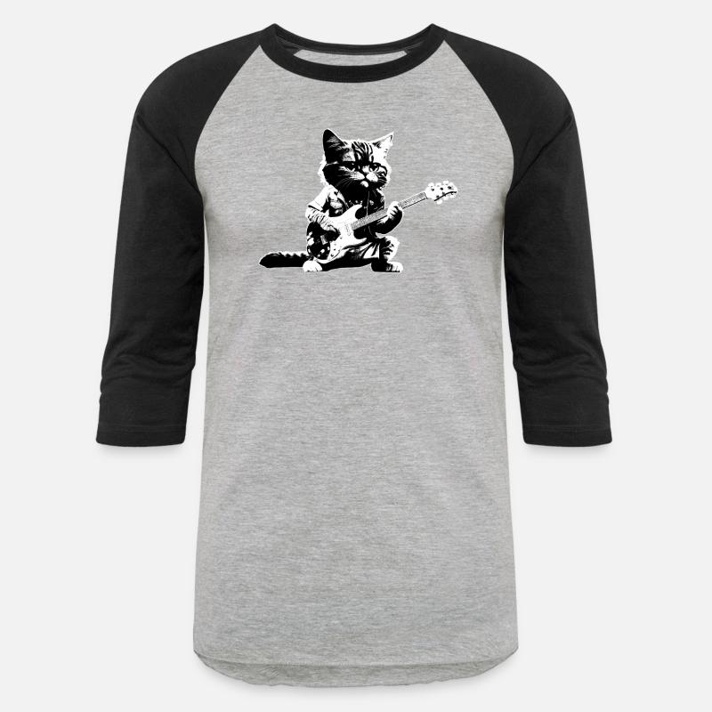 Rocker Cat Playing Guitar Instruments Kitten