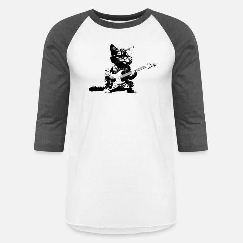 Rocker Cat Playing Guitar Instruments Kitten