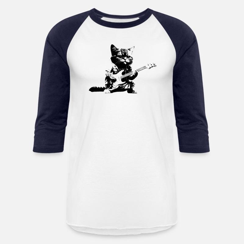 Rocker Cat Playing Guitar Instruments Kitten