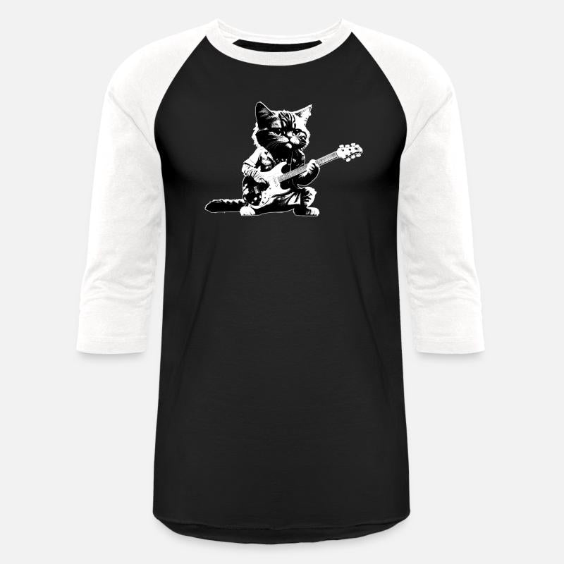 Rocker Cat Playing Guitar Instruments Kitten