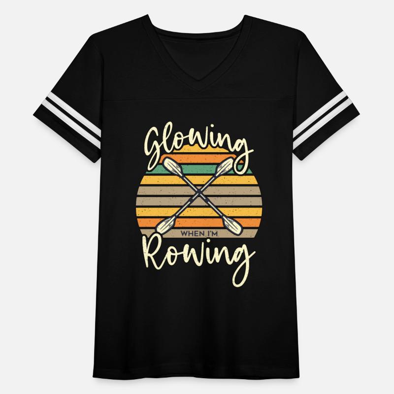 Rowing Glowing When I'm Rowing Retro Boating Rower
