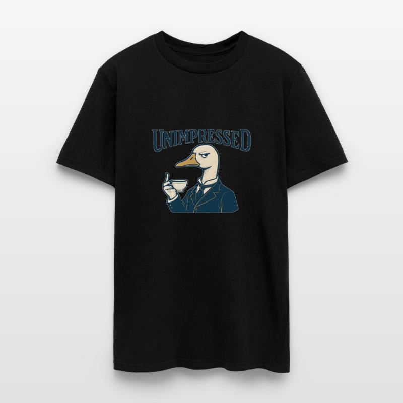 Sarcastic Duck Drinking Tea