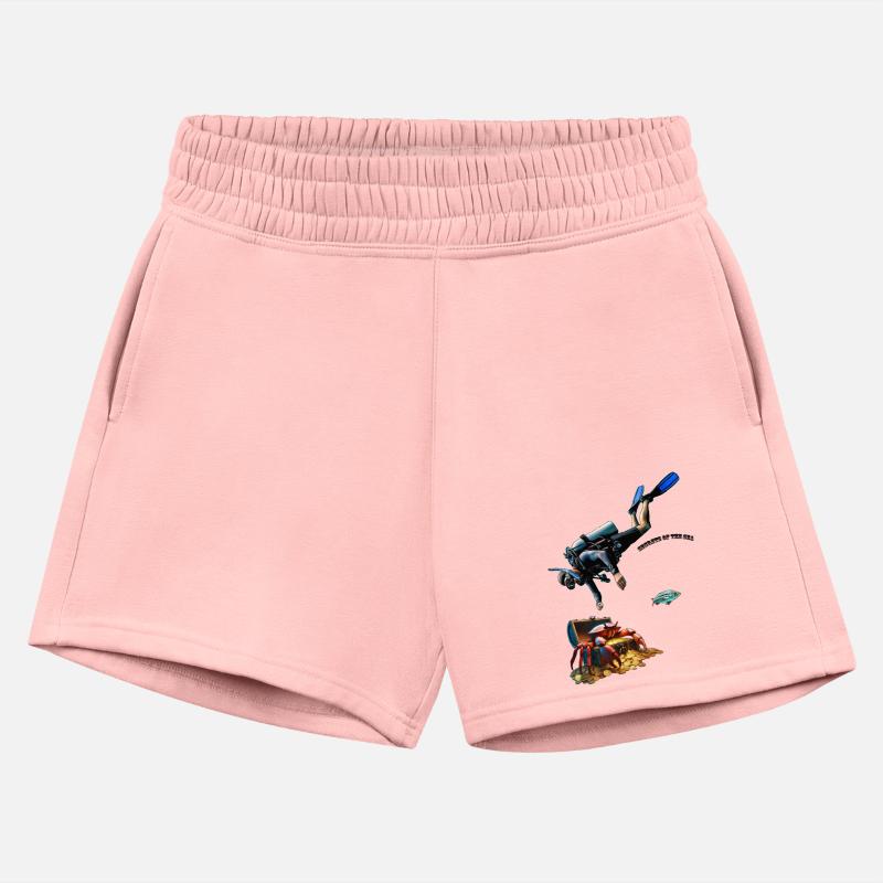 SCUBA Diver and a Treasure Chest of Gold Coins URM