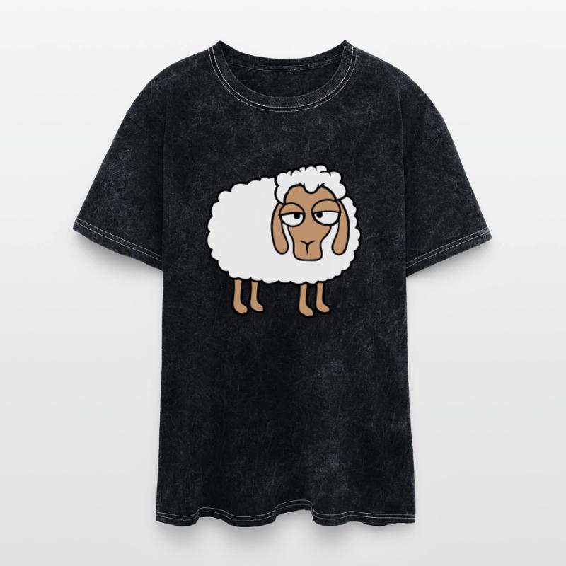 Sheep Tired Bored Look Little Sweet Lamb Bad Mood