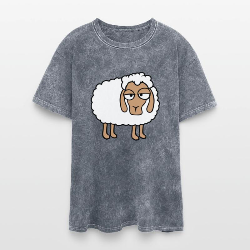 Sheep Tired Bored Look Little Sweet Lamb Bad Mood