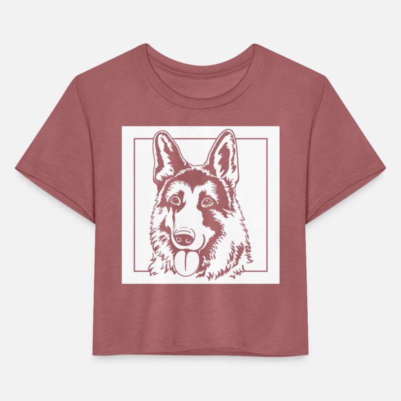 Shepherd Dog Shirt, Dog Silhouette Sitting German