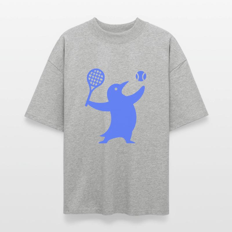 Simple penguin silhouette tennis player sport desi