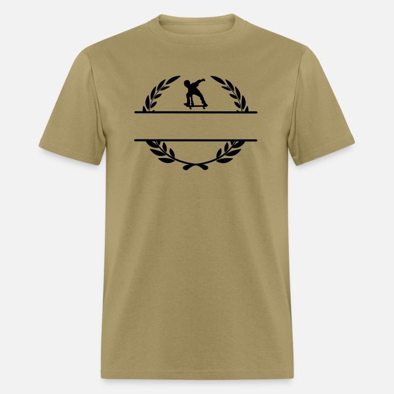 Skateborder monogram in laurel wreath