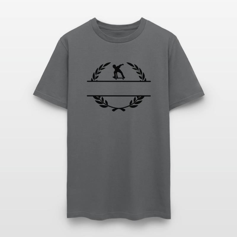 Skateborder monogram in laurel wreath