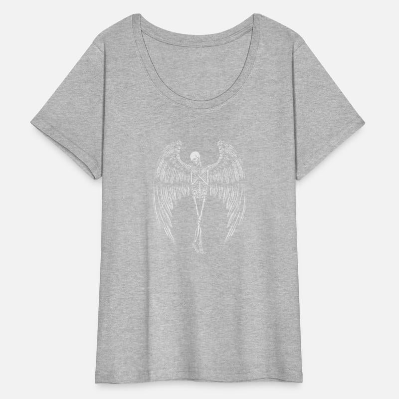 Skeletal Angel with Wings Illustration