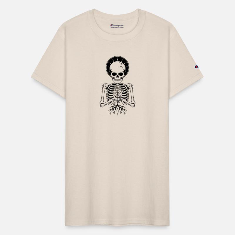 Skeletal Saint Prayer Tattoo Design