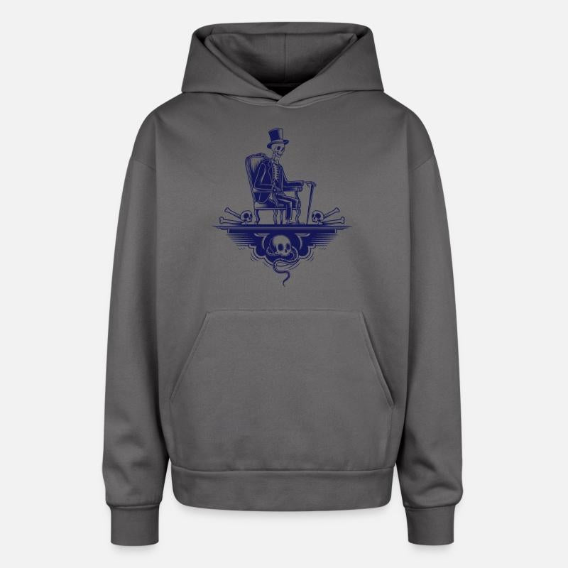 Skeleton Top Hat One Legged In Chair Design Navy