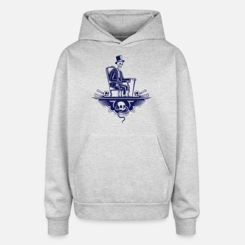 Skeleton Top Hat One Legged In Chair Design Navy