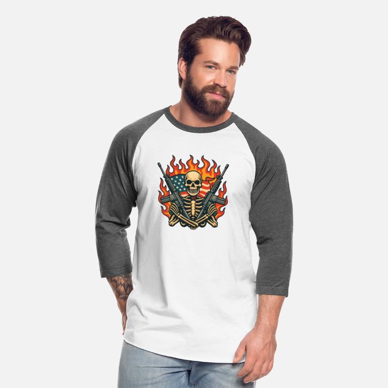 Skeleton Warrior with Rifles T-Shirt