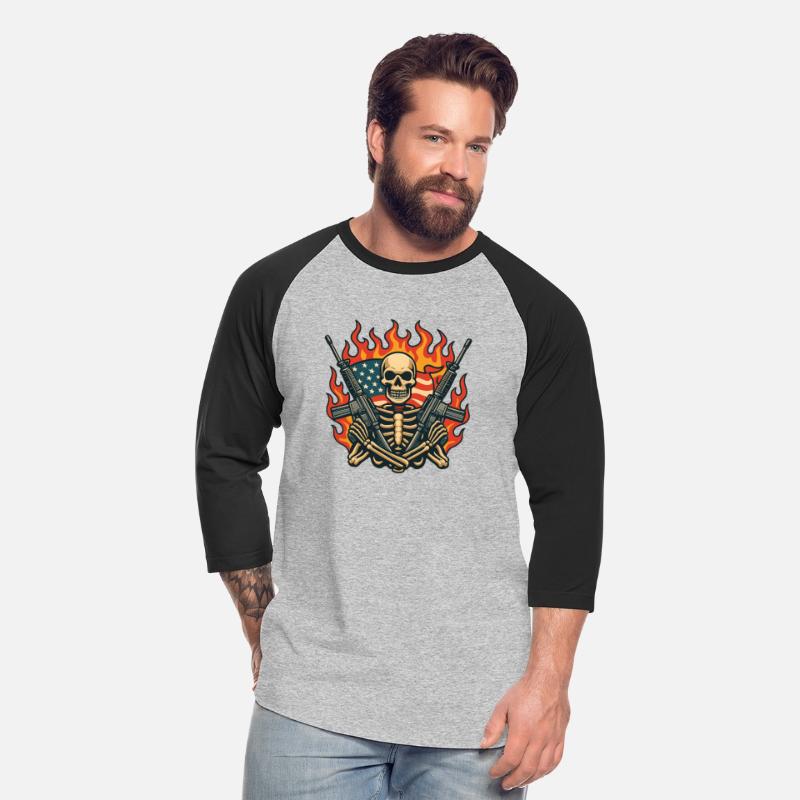 Skeleton Warrior with Rifles T-Shirt