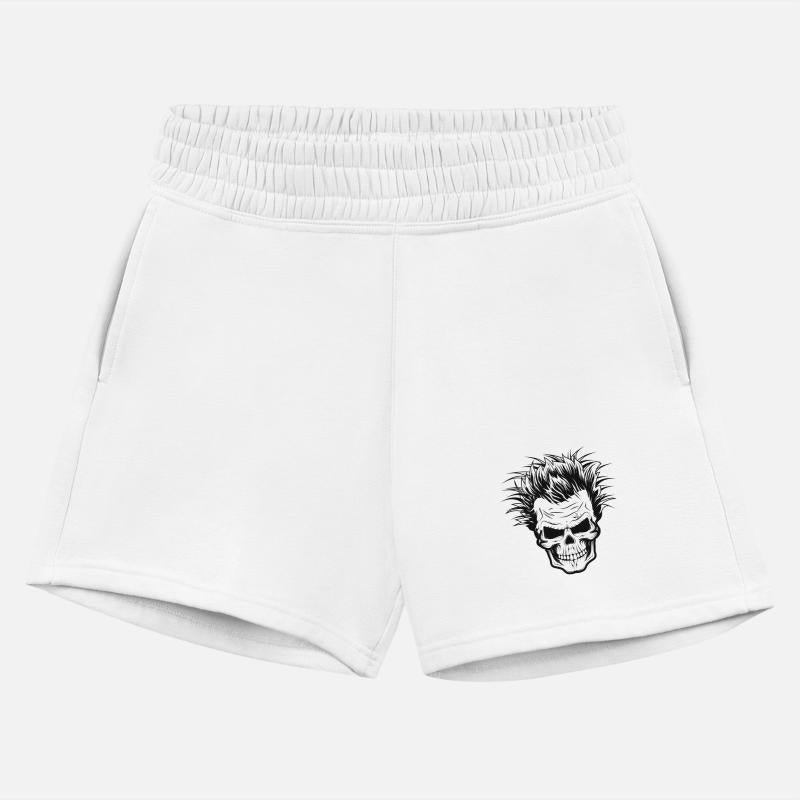 Skull with wild scientist hairstyle