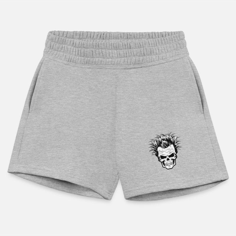 Skull with wild scientist hairstyle