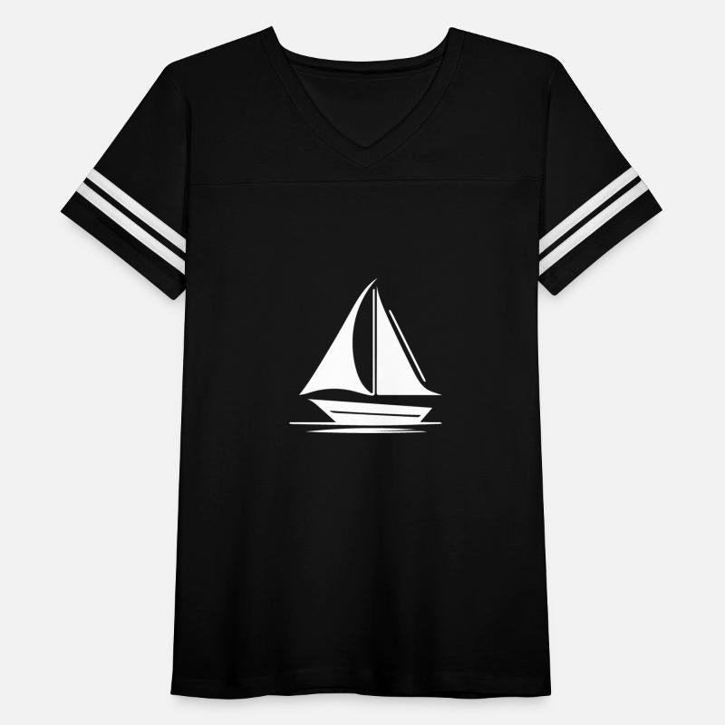 Small Sailing Boat With Set Sails