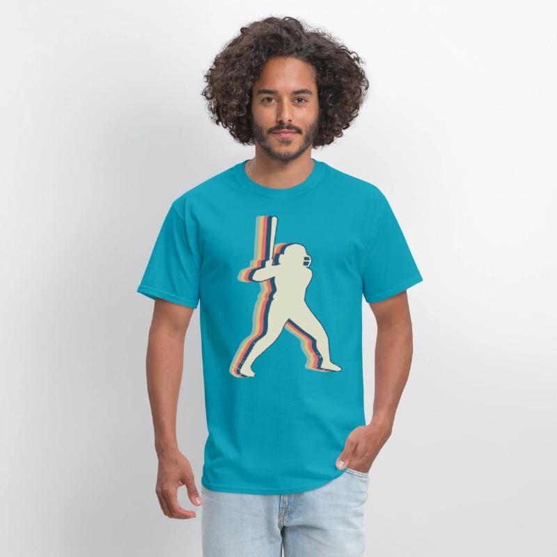 Softball Player Team Coach Trainer Retro Line Art