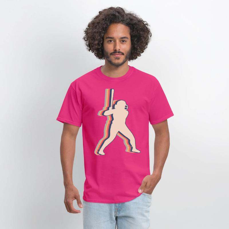 Softball Player Team Coach Trainer Retro Line Art