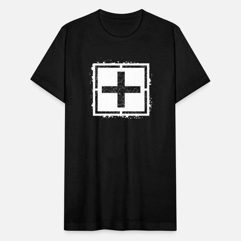 Sponge stencil Cross inside square