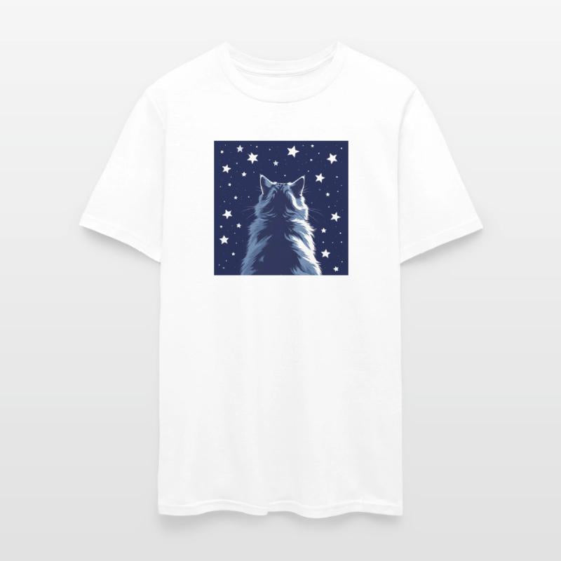 Star Gazer Cat Illustration