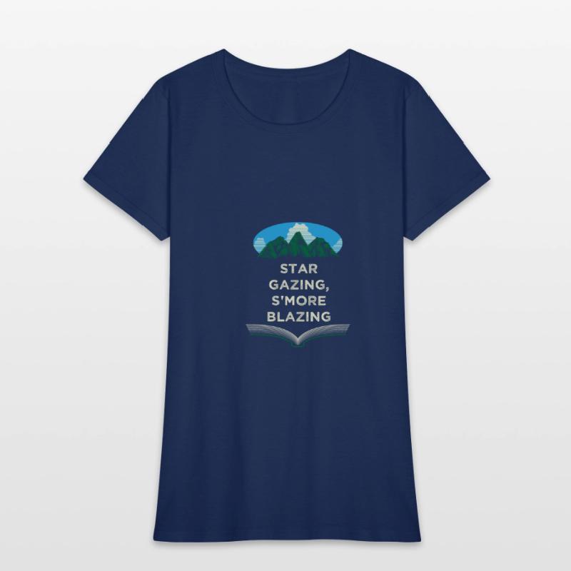 Star Gazing Smore Blazing Camping Friends Camper B