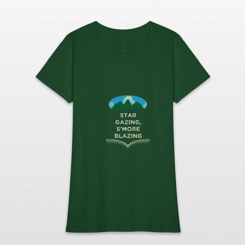 Star Gazing Smore Blazing Camping Friends Camper B