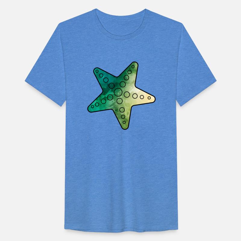 Starfish green watercolor