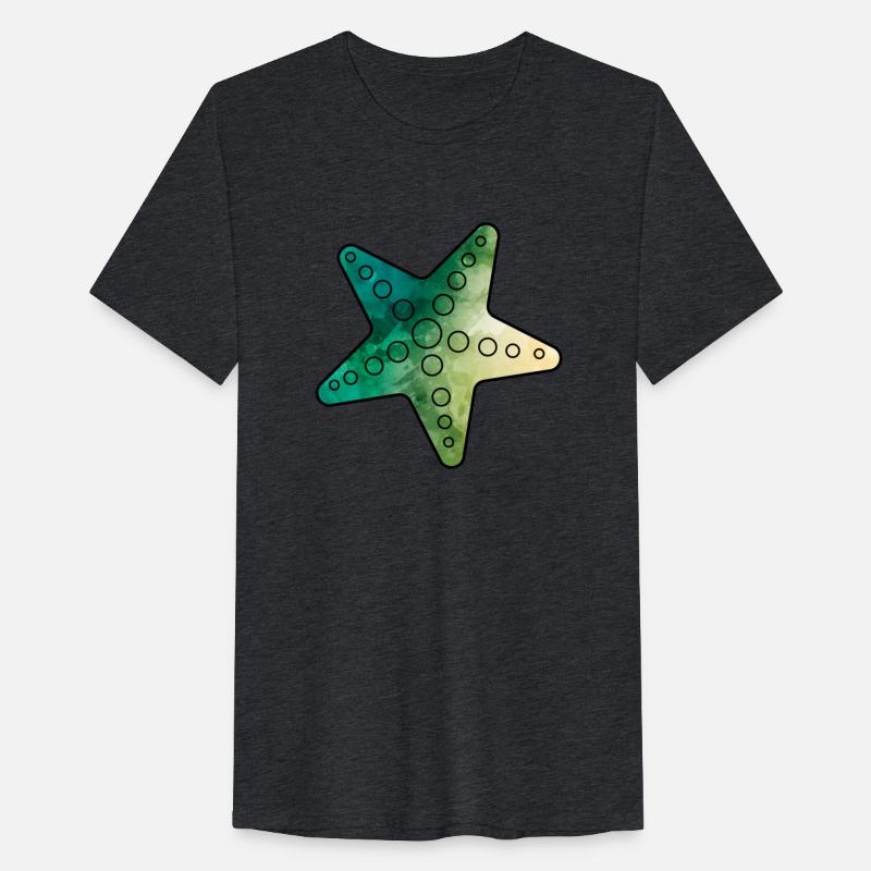 Starfish green watercolor
