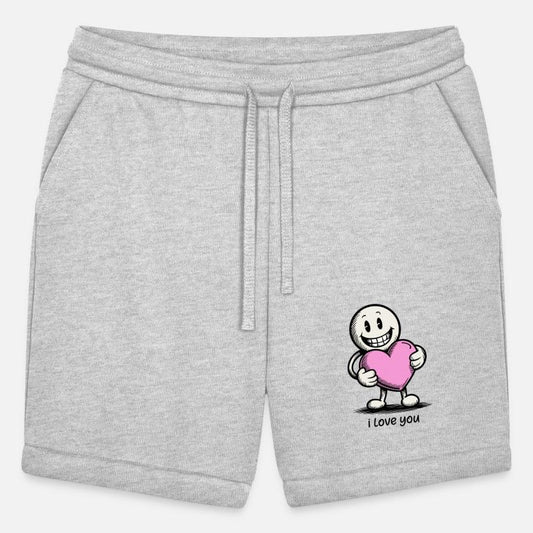 Stick Figure with Heart I LOVE YOU