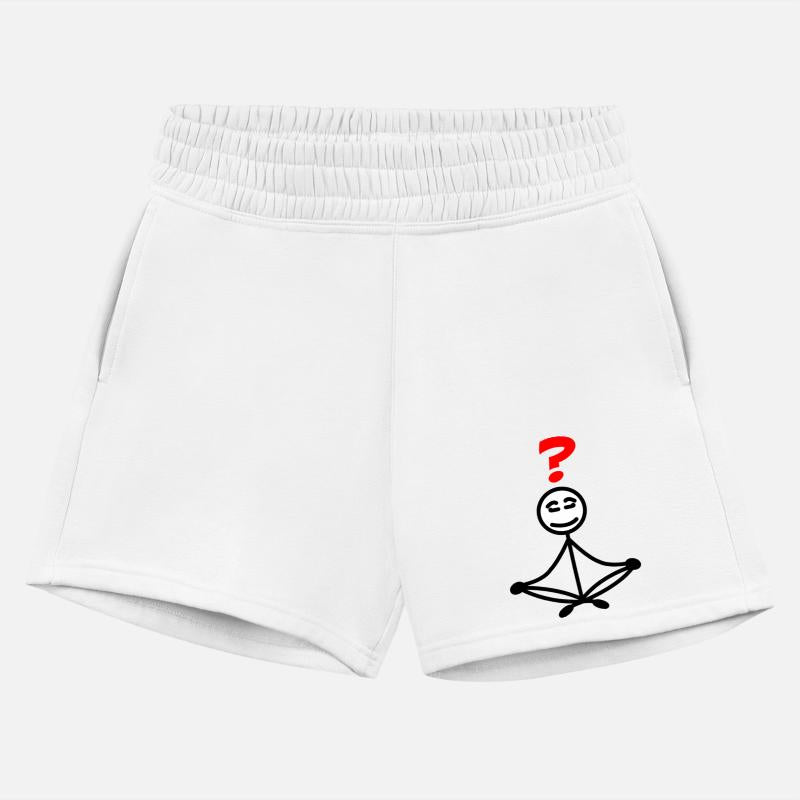 Stickman Meditating with Red Question Mark