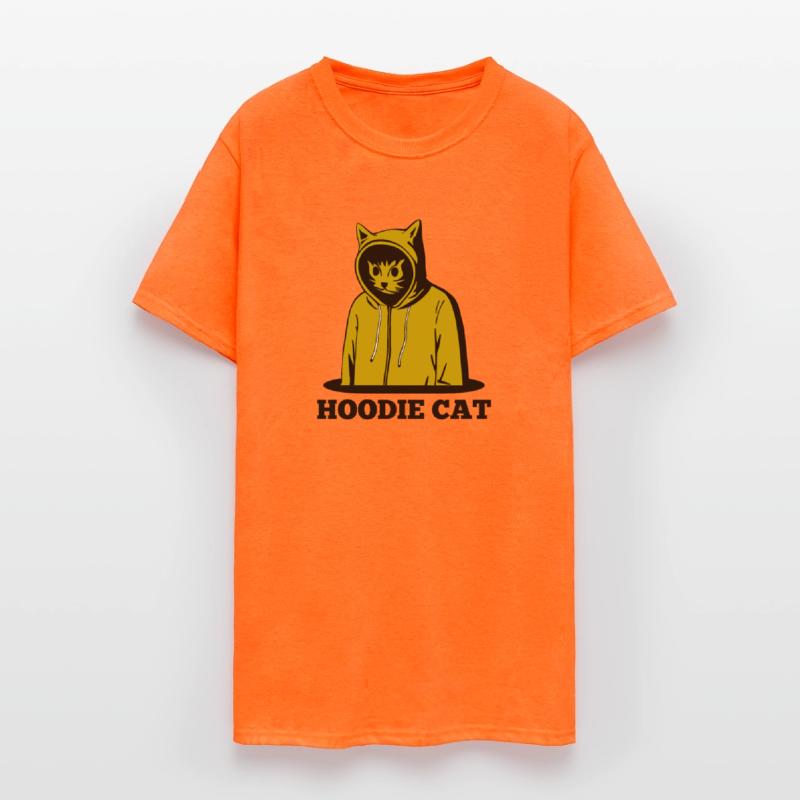 Stylish cat in a yellow hoodie, Swag!