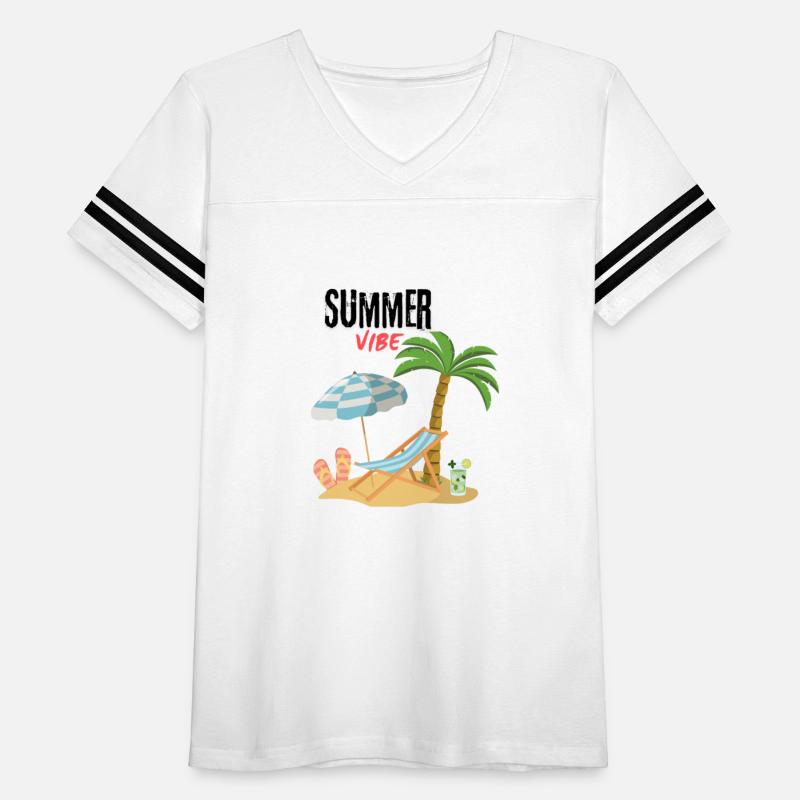Summer Vibe Beach Scene - Trendy Tropical Graphics