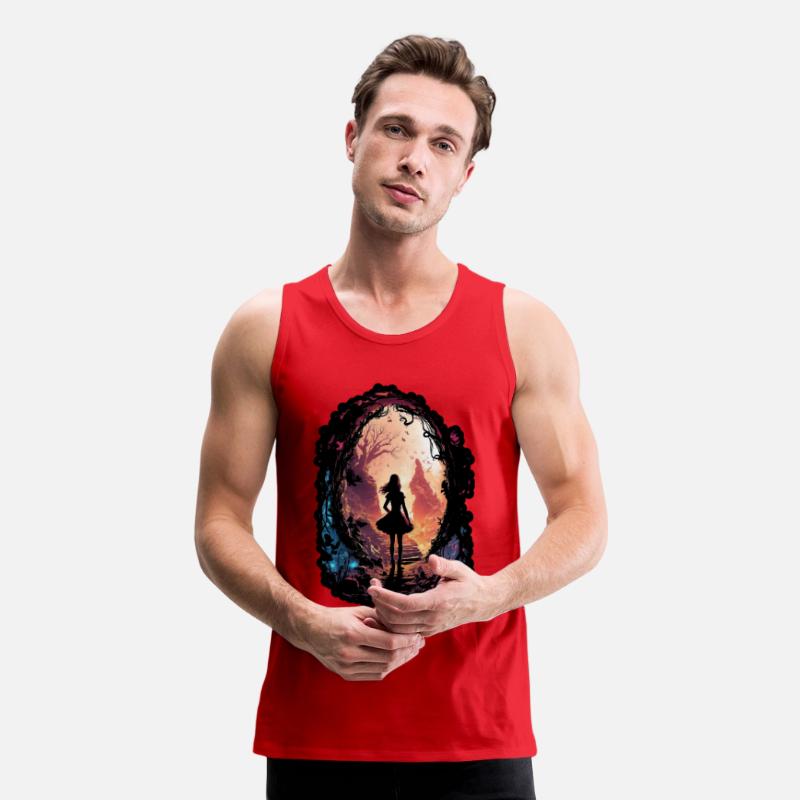 Surreal world girl with fairy dress world mystery