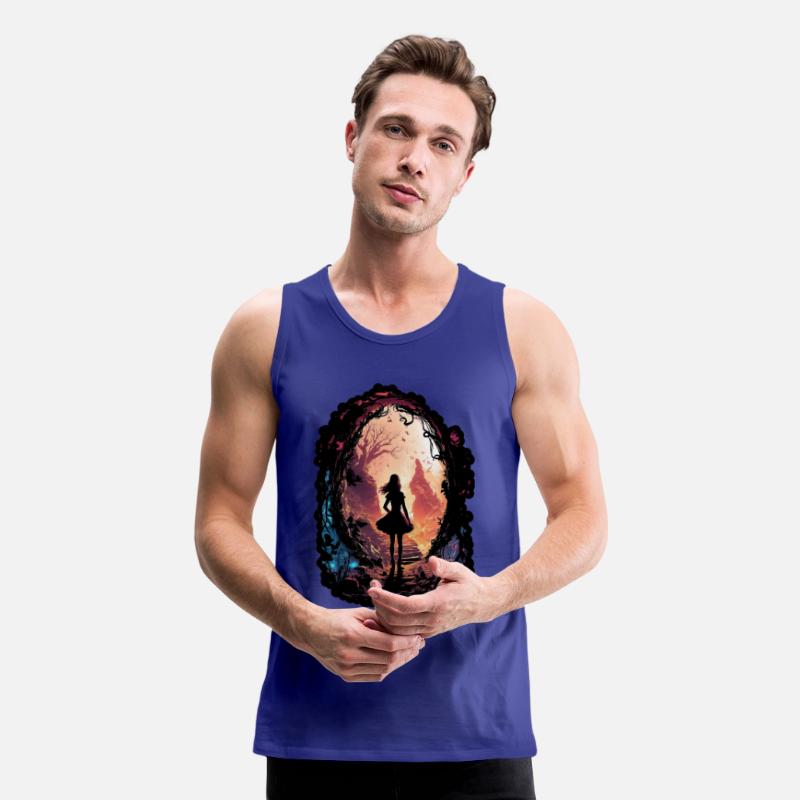 Surreal world girl with fairy dress world mystery