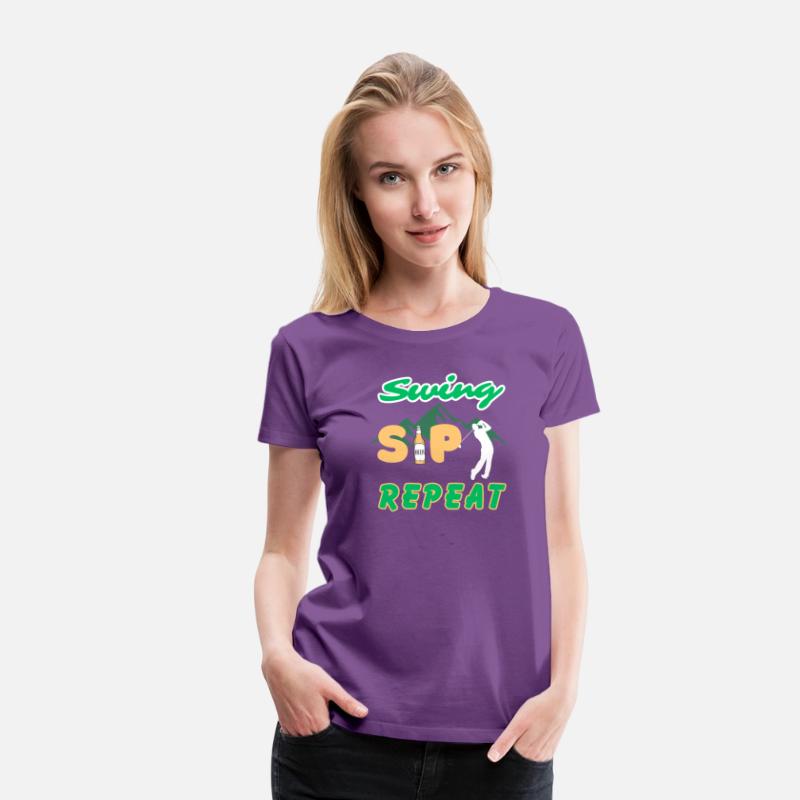 Swing, Sip, Repeat funny golf tee