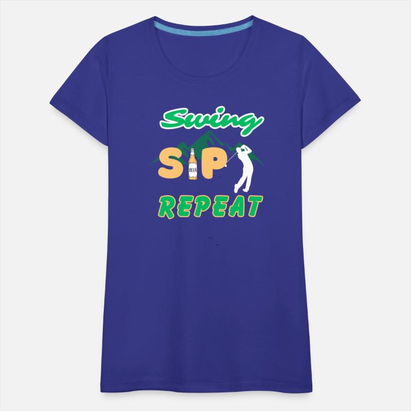 Swing, Sip, Repeat funny golf tee